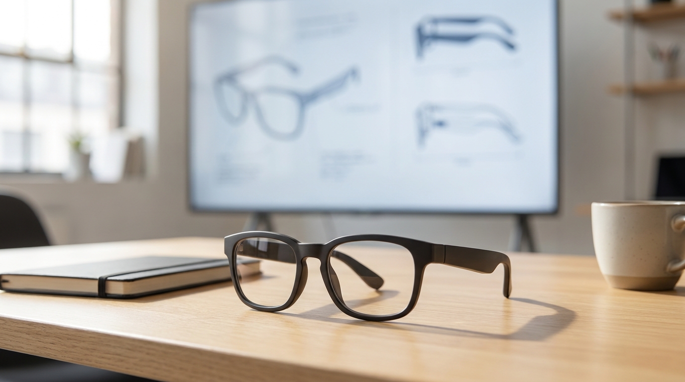 Concept image showing various Apple smart glasses or AR headset designs