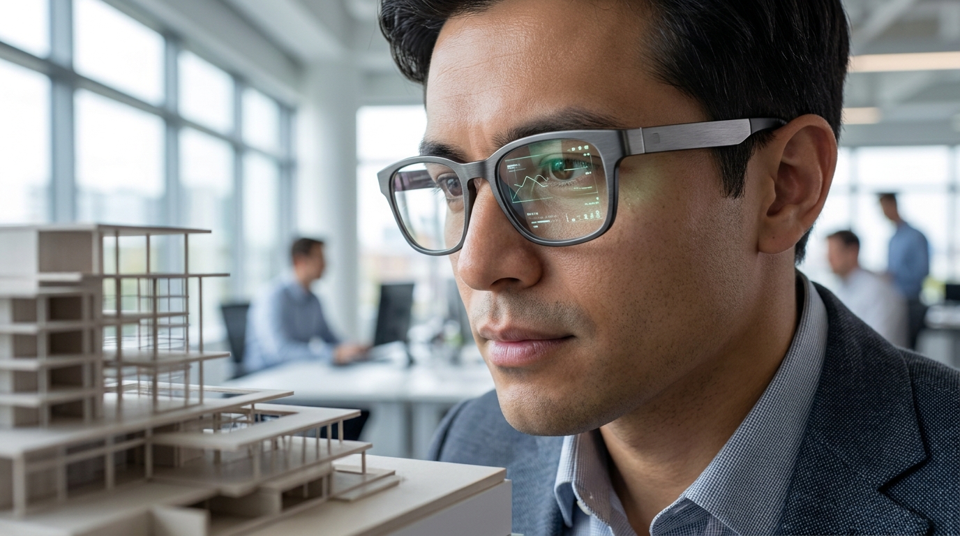 A close-up of the sleek, dark Halliday Gen 2 AI glasses.