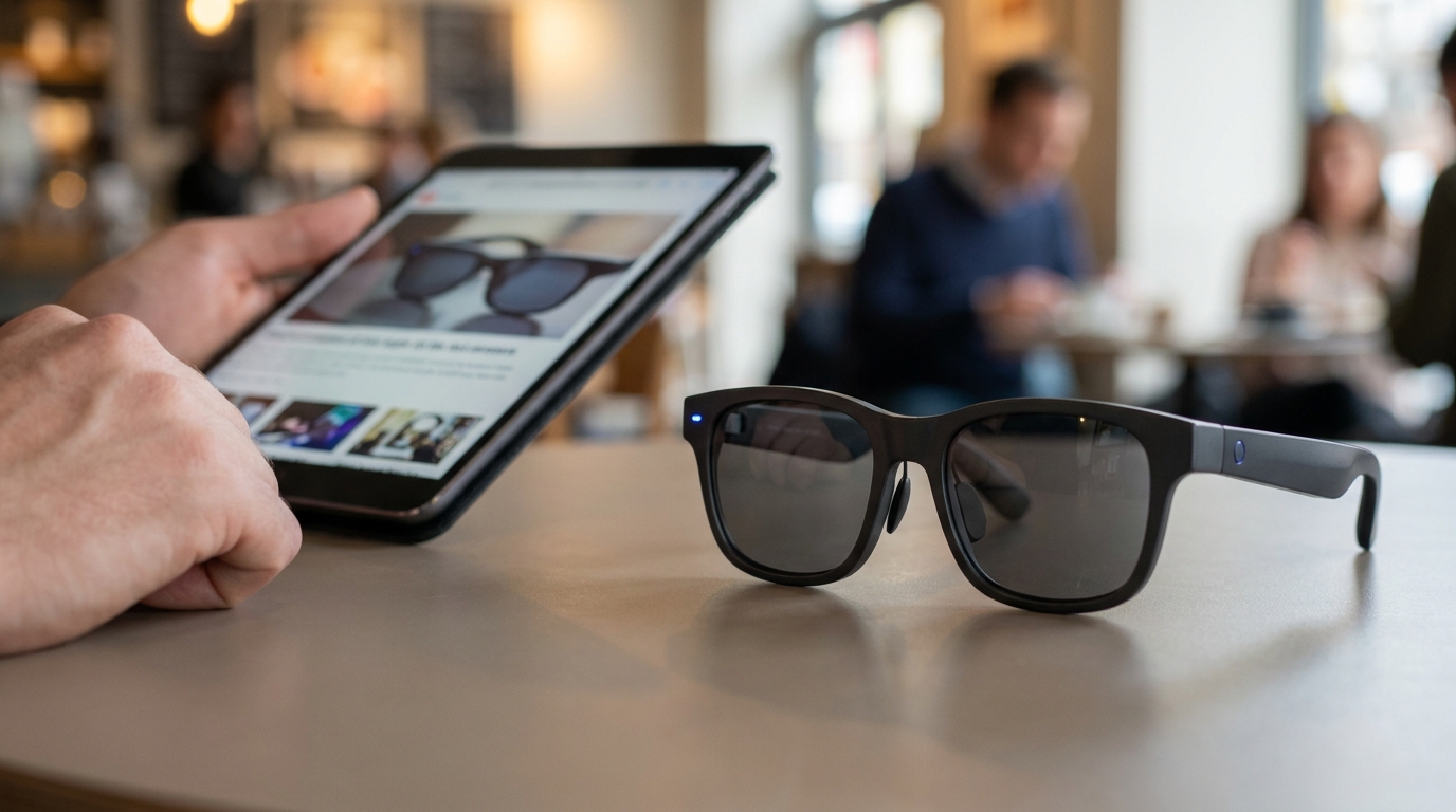 Lunettes connectées Even Realities G2 sur le visage d'une personne