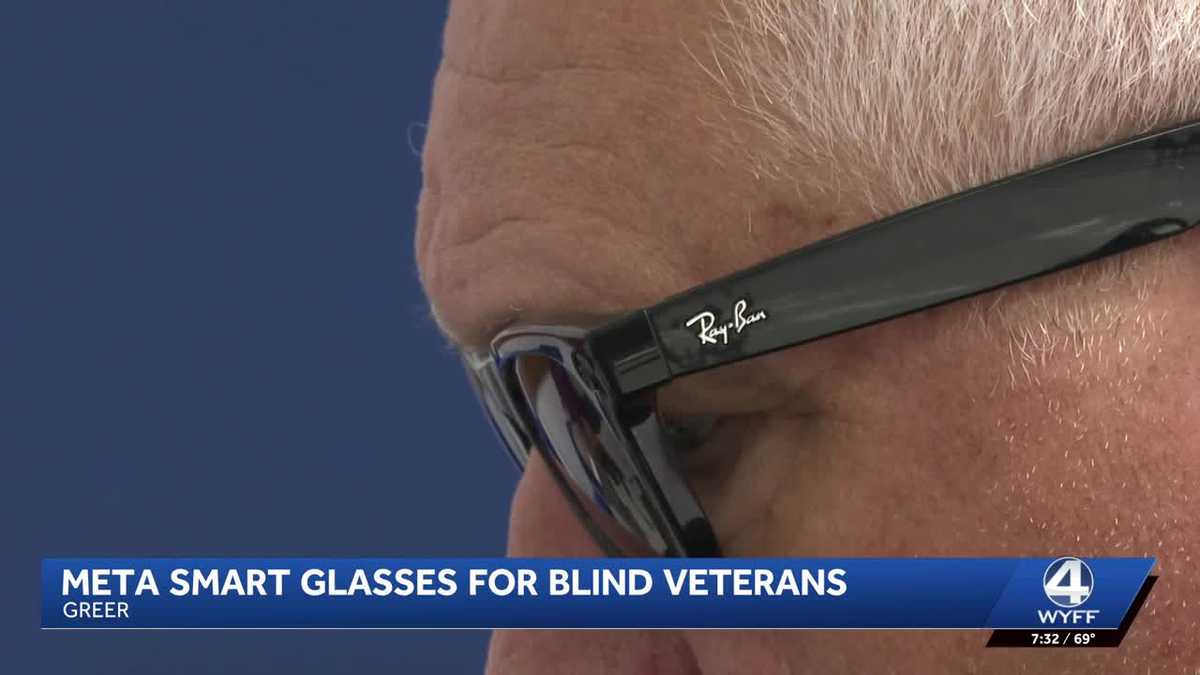 A person wearing Meta smart glasses, potentially interacting with the device or the environment through its features.