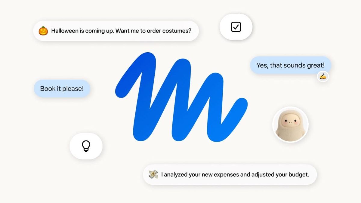 Graphique promotionnel de l'agent IA Meta Muse avec le logo 'M'