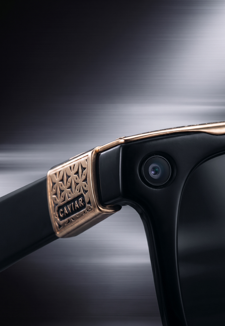 Caviar Odyssey Ray-Ban Meta glasses detail view