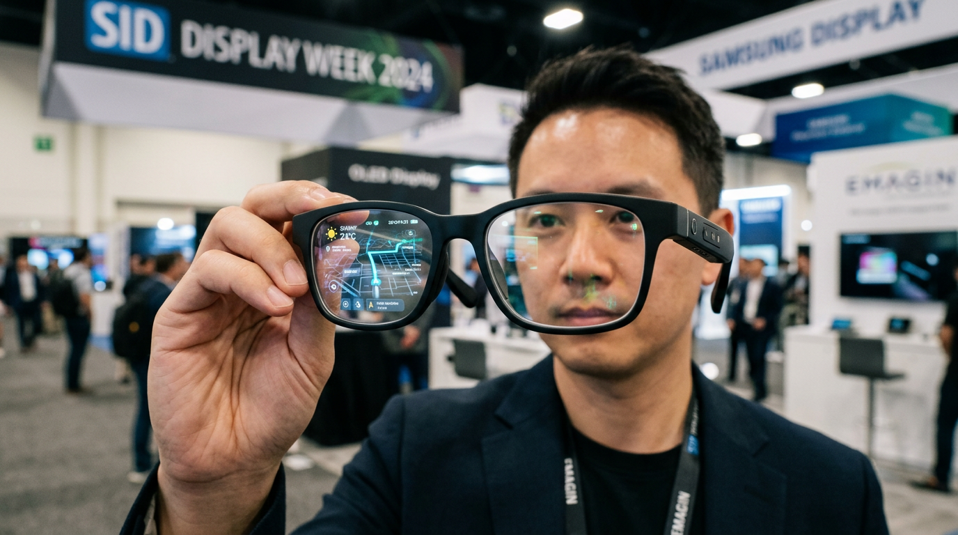 Samsung Demos Waveguide Smart Glasses With eMagin OLED Microdisplays